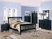 4PC Black Finish California King Size Bedroom Set