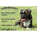Metall - Warnschild Boxer
