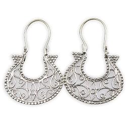 Sterling Silver Earrings for Girls 1.75 inches (ers303)