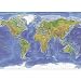 World Map (Physical Terrain, Huge) Art Poster Print - 39x55