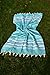 Dandelion - Basic Pattern - 100% Naturally-Dyed Cotton Turkish Towel Peshtemal - 71x39 Inches - Turquoise
