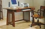 Mission Style Computer Desk With Matching Chair