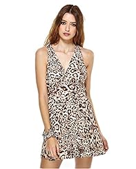 V-neck Leopard Print Cocktail Backless Sleeveless Club Dress/Party Dress 