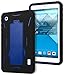 One Touch Pop 7 Case, Bastex Heavy Duty Hybrid Kickstand Tablet Case - Black Silicone Cover Hard Blue Kickstand Case for Alcatel One Touch Pop 7 p310a 7