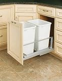 Rev-A-Shelf RS5349.18DM.2 Soft Close, Floor Mount, Double Bin-White