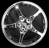 00 CHEVY CHEVROLET CORVETTE ALLOY WHEEL (PASSENGER SIDE) = (DRIVER RIM 17 INCH, Diameter Width 8.5 (5 SPOKE) BRIGHT SILVER 1 Piece Only (2000 00) ALY05103U20N