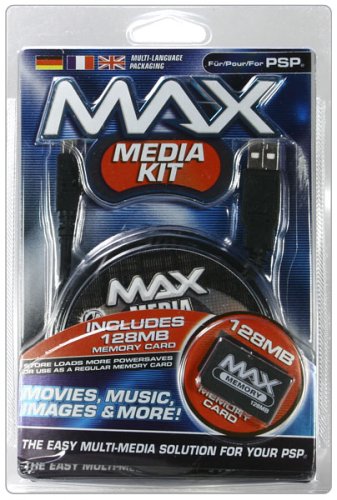 Childrens Toyshop  Video Games : MAX MEDIA KIT+ 128MB memory card+USB cable for PSP