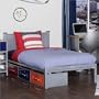 Elite Products Twin Metal Locker Storage Bed in Silver Finish