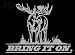 Bring it On Upstream Images Silver Vinyl Wildlife Car Truck Window Decal Sticker