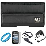 Black Portola Leather Carrying Holster with Fixed Belt-Clip and Magnetic Cl ....