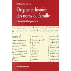 Origine des noms de famille : Essais d'anthroponymie