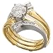 14Kt Two Tone Diamond Ring Guard Enhancer (Center ring is not included)