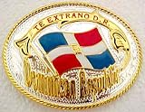 Dominican Republic Western Rodeo Belt Buckle Dominica