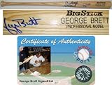 George Brett Signed Rawlings Blonde Big Stick Name-Engraved Bat