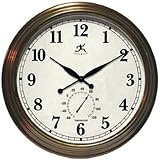 Large Outdoor Clock and Thermometer by Infinity Instruments 27 diameter