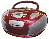 Reflexion RCR-4652 Radiorekorder mit MP3/CD Player und 4x Lautsprecher rot