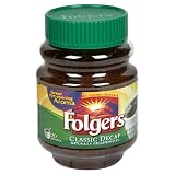 Folgers Classic Roast Instant Decaffeinated Coffee, 8-Ounce Jar (Pack of 6)