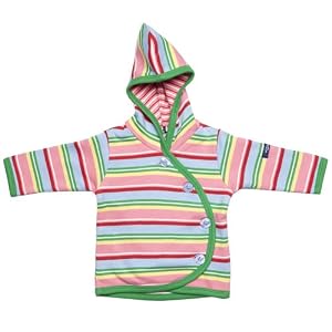 Little Shrimp Multi coloured fine stripe Organic Cotton Long sleeve Hoodie Top - 6 Months