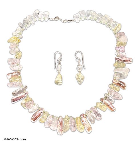 Pearl and quartz jewelry 15.8 L