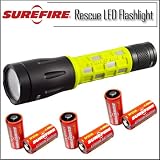Surefire G2D-FYL G2D Fire Rescue Variable-Output 115 Lumen Yellow LED Flashlight With Six Surefire Batteries