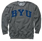 BYU Cougars Dark Heather Arch Crewneck Sweatshirt
