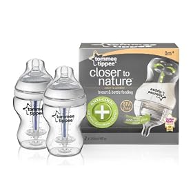 Tommee Tippee Closer to Nature Anti-Colic 260ml BPA-free Feeding Bottles (2-Pack)
