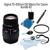 Sigma 70-300mm DG MACRO SLR Lens For Canon SLR Cameras with 58mm UV + Clean ....