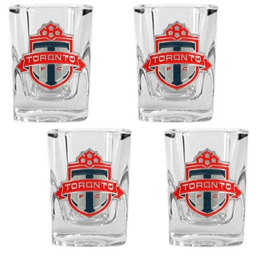 Toronto FC MLS 4pc Square Shot Glass Set - Primary Team Logo Toronto FC MLS 4pc Square Shot Glass Set - Primary Team Logo