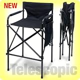 51YBVz2zD7L. SL160  EARTH TELESCOPIC TALL DIRECTORS CHAIR, FOLDS UP SMALL... Very COMPACT & Very LIGHTWEIGHT