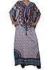 Mogul Womens Boho Kaftan Printed Long Summer Dashiki Dress Traditional Caftan