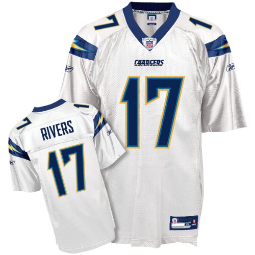 Reebok San Diego Chargers Philip Rivers Replica White Jersey Small