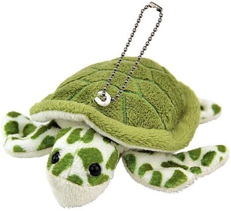 Real Stuffed Mascot Green Turtle Key Chains