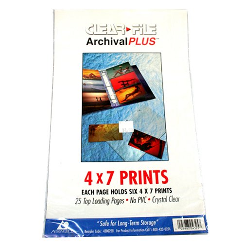 CLEAR FILE ARCHIVAL PLUS 4X7 #25B
