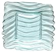 Clear Spanish Recycled Glass Large Square Dish 12" x 12"