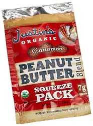 Justin's Nut Butter Organic Cinnamon Peanut Butter 10 Count Squeeze Packs, 11.5 Ounce Boxes (Pack of 3)
