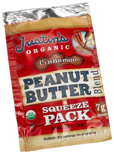 Justin's Nut Butter Organic Cinnamon Peanut Butter 10 Count Squeeze Packs, 11.5 Ounce Boxes (Pack of 3)