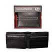 Perry Ellis Pattern Stitch Leather Wallet ~ Black