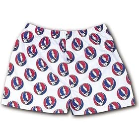Grateful Dead - Steal Your Face White Boxer Shorts Underwear