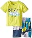 Quiksilver Baby Boys' Green Tee with Printed Microfiber Shorts