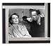 HUMPHREY BOGART AS SAM SPADE, MARY ASTOR AS BRIGID O'SHAUGHNESSY FROM THE MALTESE FALCON #2 - BLACK & WHITE Movie Photo - Luxury Framed 25x20cm Photograph (Colour choice of Four Section Mirror and Black Glass Frame or Real Capiz Shell Frame)