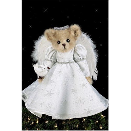 Serafina Snowfall 14" Christmas Angel Dressed Stuffed Teddy Bear Tree Topper by Bearington