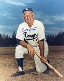 Leo Durocher Signed Autographed Posed with Bat Los Angeles Dodgers 8x10 Photo