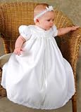 Ashley. satin and lace christening gown