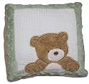 B is for Bear Sage Throw Pillow