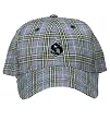 Hooligan Basecap Cap Golf grau/wei�/gelb kariert