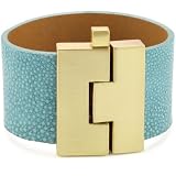 Leighelena Jigsaw Turquoise Wide Bracelet