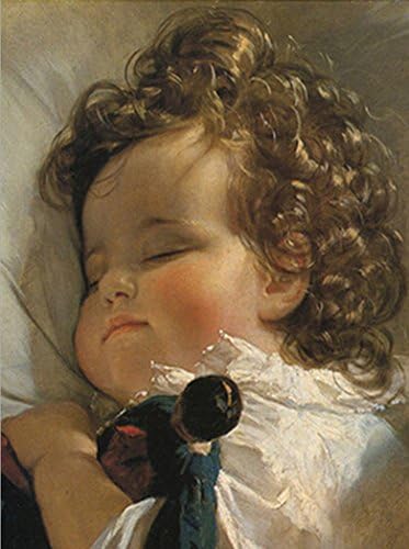 The Sleeping Baby Girl Crystal Diamond Painting DIY Kit for Kids