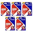 Polaroid 600 Pack of FIVE (5) Instant Film - 50 Photos