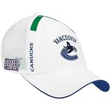 Reebok Vancouver Canucks White 2009 Hockey Fights Cancer Draft Day Flex Fit Hat