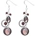 Sterling Silver Red Jasper and Mother of Pearl Cluster Earrings